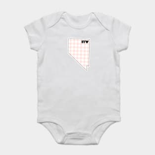 USA States: Nevada (pink plaid) Baby Bodysuit